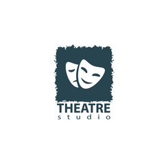 Set of theater studio logo design