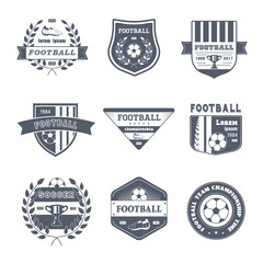 Game of Football - vintage vector set of logos