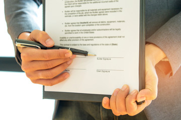 Sign the document when it comes to business deals.