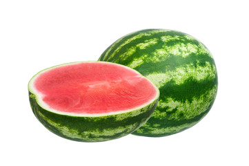 A slice of watermelon isolated on white background