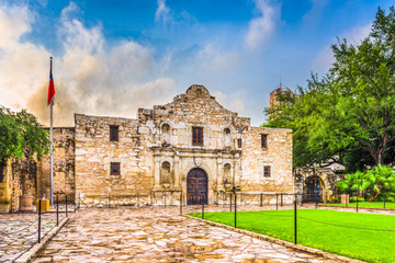 The Alamo in San Antonio, Texas, USA. - obrazy, fototapety, plakaty