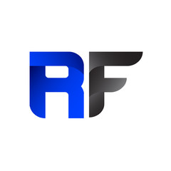 Modern Simple Initial Logo Vector Blue Grey RF