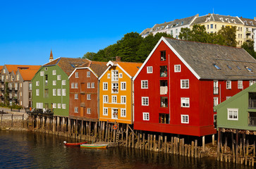 Fototapeta na wymiar Cityscape of Trondheim Norway