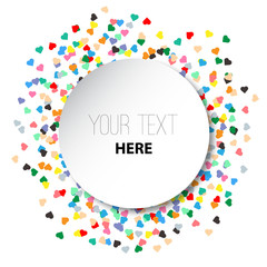 paper circle heart background