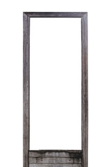 Vertical wooden frame board isolated