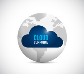 cloud computing international concept illustration