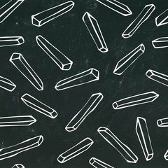 Seamless with French Fries Potato. Fast Food Background. Realistic Doodle Cartoon Style Hand Drawn Sketch Vector Illustration.Isolated On a White Background.