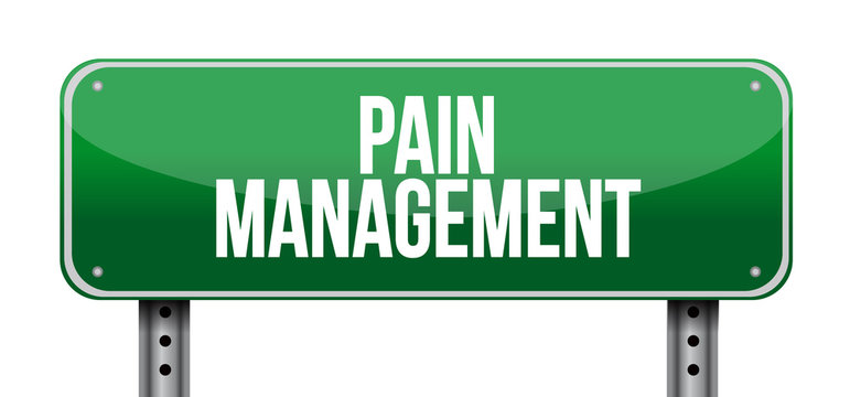 Pain Management Road Sign Illustration