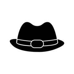 hat accessory icon over white background vector illustration