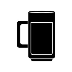 beer jar icon over white background vector illustration