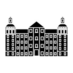 Reichstag building icon over white background vector illustration