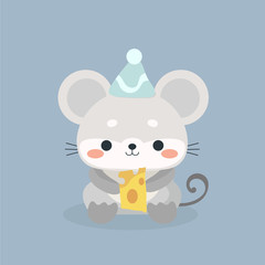 Cute mouse cartoon.