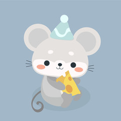 Cute mouse cartoon.