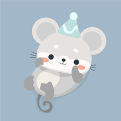 Cute mouse cartoon.
