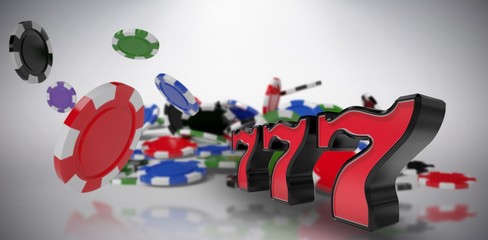 Composite image of 3d image of numbers seven