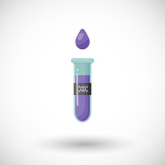 Poison tube vector flat icon