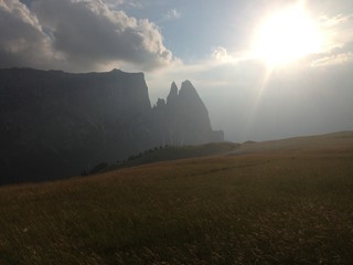 tramonto all'Alpe di Siusi