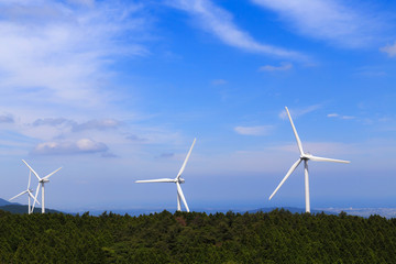 Wind Turbines at Aoyama highland in Japan - 161870769