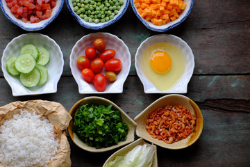 food material for fried rice