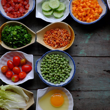 food material for fried rice