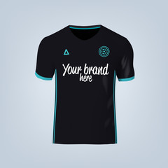 Vector illustration of football t-shirt template