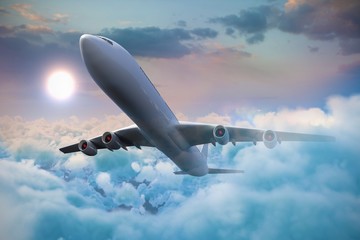 Fototapety  Złożony obraz 3d graficznego samolotu