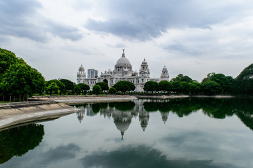 Fototapeta na wymiar Beautiful Victoria Memorial, Kolkata , West Bengal, India, at the time of Sunset.