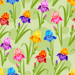 Beautiful watercolor flower set handmade style illustration seamless pattern background