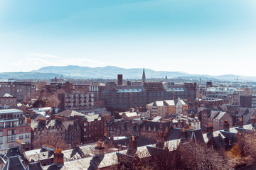 antique city building in Edinburgh, Scotland