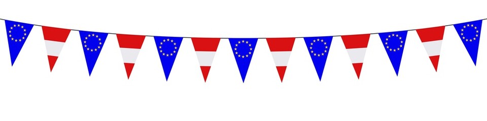 Banner. Garlands, pennants, Europe, Austria 