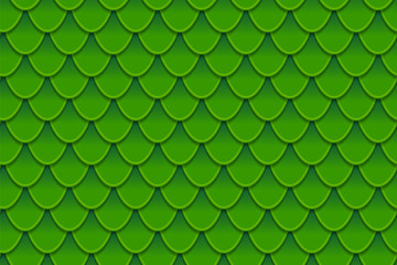 Seamless pattern of colorful green fish scales. Fish scales, dragon skin, Japanese carp, dinosaur skin, pimples, reptile, snake skin, shingles. © ✦ Bizarre Factory ✦