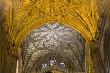 interiors of Seville cathedral, Seville, Andalusia, spain
