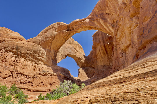 Astonishing Double Arch formation in Arches National Park