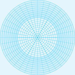 blue polar graph paper.

