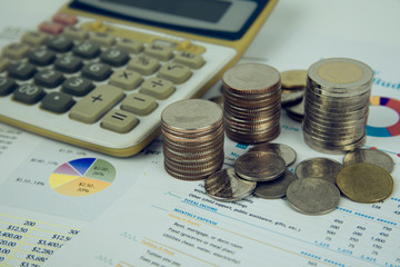 Money concept.Money and chart.