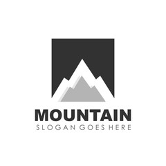 Mountain and outdoor logo design vector