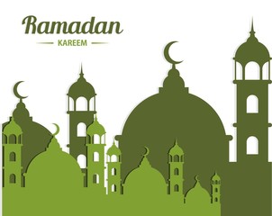 Abstract "Ramadan Kareem" illustration design. Islamic celebration
