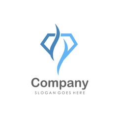 Abstract diamond illustration logo vector