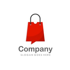 Shopping bag logo design vector