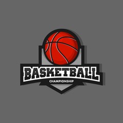 Obraz premium Basketball team logo design vector