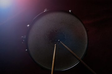 The drum sticks and snare drum