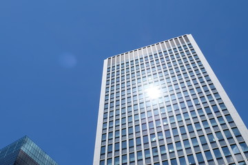 Fototapeta premium 太陽光が反射したビル