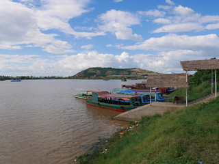 Fototapeta na wymiar River bank in Cambodia