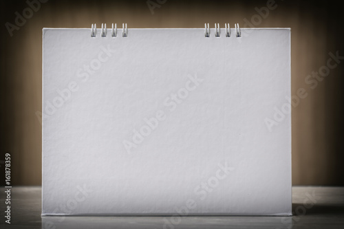 Blank Paper Desk Calendar On The Wooden Table Vintage Tone Stock Blank Paper Desk Calendar On The Wooden Table Vintage Tone