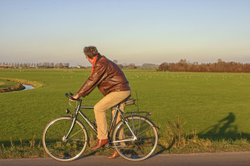 Obraz premium man on bike