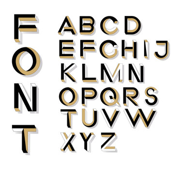 Impossible Geometry letters. Impossible shape font.