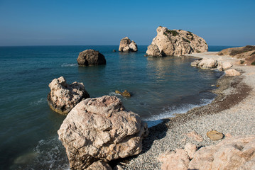 Aphrodite's Rock beach. Petra tou Romiou, Cyprus