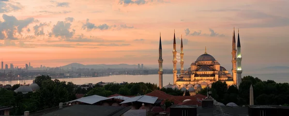 Wandaufkleber Sultan-Ahmed-Moschee-Panorama © Givaga