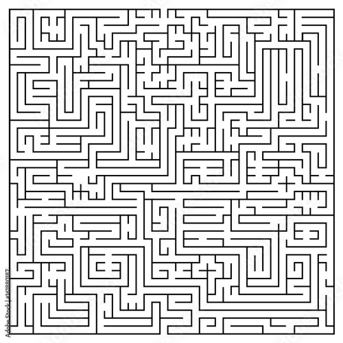 complex maze puzzle game high level of difficulty black and white