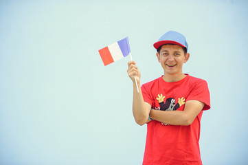 Man with a French flag